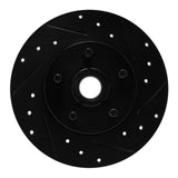 R1 Concepts 84-87 Pontiac Fiero Front Right Drilled & Slotted Black Brake Rotor by R1 Concepts RNC-633-52002R