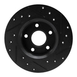 R1 Concepts 84-87 Pontiac Fiero Rear Left Drilled & Slotted Black Brake Rotor by R1 Concepts RNC-633-52003L