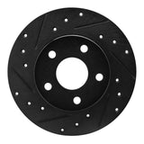 R1 Concepts 84-87 Pontiac Fiero Rear Left Drilled & Slotted Black Brake Rotor by R1 Concepts RNC-633-52003L