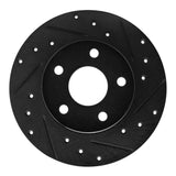 R1 Concepts 84-87 Pontiac Fiero Rear Right Drilled & Slotted Black Brake Rotor by R1 Concepts RNC-633-52003R