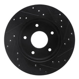 R1 Concepts 78-81 Pontiac Firebird Rear Left Drilled & Slotted Black Brake Rotor by R1 Concepts RNC-633-52004L