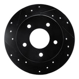 R1 Concepts 84-88 Pontiac 6000 Rear Left Drilled & Slotted Black Brake Rotor by R1 Concepts RNC-633-52005L
