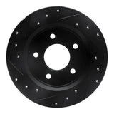 R1 Concepts 84-88 Pontiac 6000 Rear Right Drilled & Slotted Black Brake Rotor by R1 Concepts RNC-633-52005R
