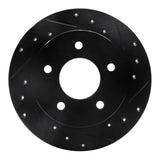 R1 Concepts 84-88 Pontiac 6000 Rear Right Drilled & Slotted Black Brake Rotor by R1 Concepts RNC-633-52005R