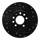 R1 Concepts 85-92 Chevrolet Camaro Rear Left Drilled & Slotted Black Brake Rotor