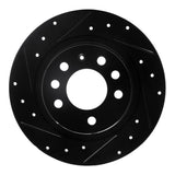 R1 Concepts 85-92 Chevrolet Camaro Rear Left Drilled & Slotted Black Brake Rotor
