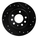 R1 Concepts 85-92 Chevrolet Camaro Rear Right Drilled & Slotted Black Brake Rotor by R1 Concepts RNC-633-52006R