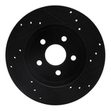 R1 Concepts 88-88 Pontiac Fiero Front/Rear Left Drilled & Slotted Black Brake Rotor by R1 Concepts RNC-633-52009L