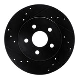 R1 Concepts 88-88 Pontiac Fiero Front/Rear Left Drilled & Slotted Black Brake Rotor by R1 Concepts RNC-633-52009L