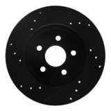 R1 Concepts 88-88 Pontiac Fiero Rear/Front Right Drilled & Slotted Black Brake Rotor by R1 Concepts RNC-633-52009R