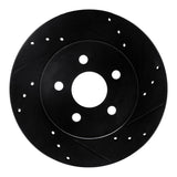 R1 Concepts 88-88 Pontiac Fiero Rear/Front Right Drilled & Slotted Black Brake Rotor by R1 Concepts RNC-633-52009R