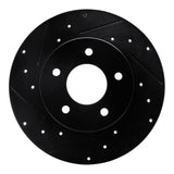 R1 Concepts 92-05 Buick LeSabre Rear Left Drilled & Slotted Black Brake Rotor by R1 Concepts RNC-633-52010L