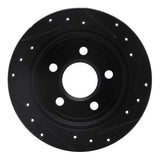 R1 Concepts 97-05 Buick Century Rear Left Drilled & Slotted Black Brake Rotor by R1 Concepts RNC-633-52012L