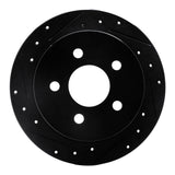 R1 Concepts 97-05 Buick Century Rear Left Drilled & Slotted Black Brake Rotor by R1 Concepts RNC-633-52012L