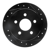 R1 Concepts 97-05 Buick Century Rear Right Drilled & Slotted Black Brake Rotor by R1 Concepts RNC-633-52012R