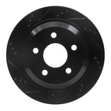 R1 Concepts 98-02 Chevrolet Camaro Rear Left Drilled & Slotted Black Brake Rotor by R1 Concepts RNC-633-52013L