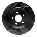 R1 Concepts 98-02 Chevrolet Camaro Rear Right Drilled & Slotted Black Brake Rotor by R1 Concepts RNC-633-52013R