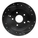 R1 Concepts 04-04 Pontiac GTO Rear Left Drilled & Slotted Black Brake Rotor by R1 Concepts RNC-633-52014L