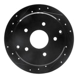 R1 Concepts 04-04 Pontiac GTO Rear Left Drilled & Slotted Black Brake Rotor by R1 Concepts RNC-633-52014L