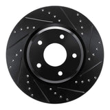 R1 Concepts 05-06 Pontiac GTO Front Right Drilled & Slotted Black Brake Rotor by R1 Concepts RNC-633-52016R