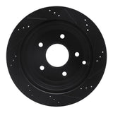 R1 Concepts 05-06 Pontiac GTO Rear Left Drilled & Slotted Black Brake Rotor by R1 Concepts RNC-633-52017L