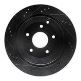 R1 Concepts 05-06 Pontiac GTO Rear Right Drilled & Slotted Black Brake Rotor by R1 Concepts RNC-633-52017R