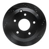 R1 Concepts 05-06 Pontiac GTO Rear Right Drilled & Slotted Black Brake Rotor by R1 Concepts RNC-633-52017R