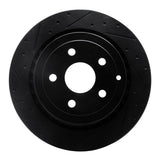 R1 Concepts 08-17 Chevrolet SS Rear Left Drilled & Slotted Black Brake Rotor by R1 Concepts RNC-633-52022L