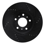 R1 Concepts 04-09 Buick Allure Front Left Drilled & Slotted Black Brake Rotor by R1 Concepts RNC-633-52024L