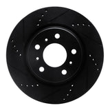 R1 Concepts 04-09 Buick Allure Front Left Drilled & Slotted Black Brake Rotor by R1 Concepts RNC-633-52024L