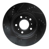 R1 Concepts 04-09 Buick LaCrosse Front Right Drilled & Slotted Black Brake Rotor by R1 Concepts RNC-633-52024R