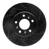 R1 Concepts 04-09 Buick LaCrosse Front Right Drilled & Slotted Black Brake Rotor by R1 Concepts RNC-633-52024R
