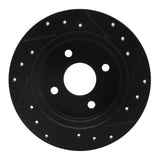 R1 Concepts 91-98 Saturn SC2 Rear Left Drilled & Slotted Black Brake Rotor by R1 Concepts RNC-633-53000L