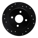 R1 Concepts 91-98 Saturn SC2 Rear Left Drilled & Slotted Black Brake Rotor by R1 Concepts RNC-633-53000L