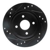 R1 Concepts 91-98 Saturn SL Rear Right Drilled & Slotted Black Brake Rotor by R1 Concepts RNC-633-53000R