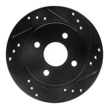 R1 Concepts 91-98 Saturn SL Rear Right Drilled & Slotted Black Brake Rotor by R1 Concepts RNC-633-53000R
