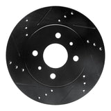 R1 Concepts 91-02 Saturn SL1 Front Left Drilled & Slotted Black Brake Rotor by R1 Concepts RNC-633-53001L