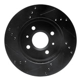 R1 Concepts 91-02 Saturn SW1 Front Right Drilled & Slotted Black Brake Rotor by R1 Concepts RNC-633-53001R