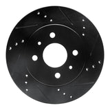 R1 Concepts 91-02 Saturn SW1 Front Right Drilled & Slotted Black Brake Rotor by R1 Concepts RNC-633-53001R