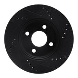R1 Concepts 03-10 Chevrolet Cobalt Front Left Drilled & Slotted Black Brake Rotor by R1 Concepts RNC-633-53002L