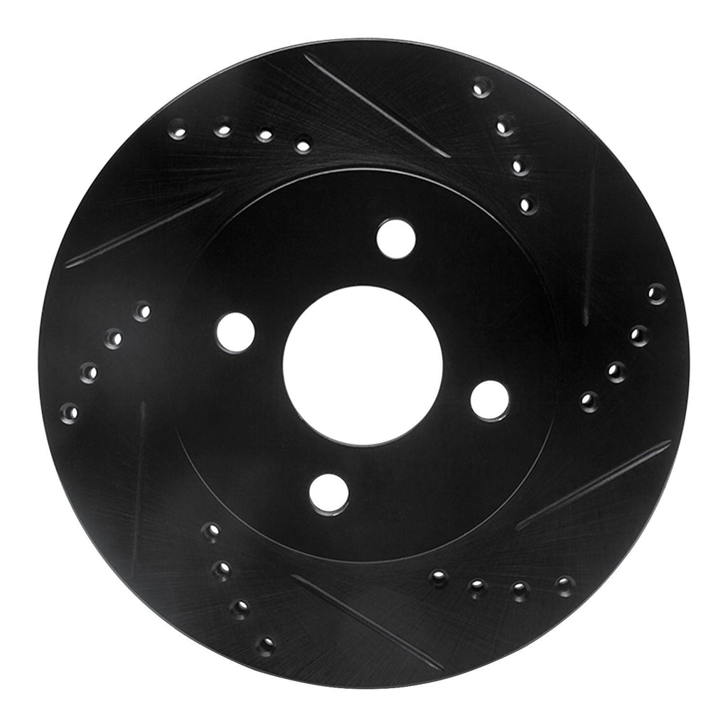 R1 Concepts 03-10 Chevrolet Cobalt Front Right Drilled & Slotted Black ...