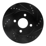 R1 Concepts 03-10 Chevrolet Cobalt Front Right Drilled & Slotted Black Brake Rotor by R1 Concepts RNC-633-53002R