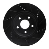 R1 Concepts 04-12 Chevrolet Malibu Front Left Drilled & Slotted Black Brake Rotor by R1 Concepts RNC-633-53003L