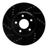 R1 Concepts 04-12 Chevrolet Malibu Front Left Drilled & Slotted Black Brake Rotor by R1 Concepts RNC-633-53003L