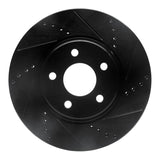 R1 Concepts 04-12 Chevrolet Cobalt Front Right Drilled & Slotted Black Brake Rotor by R1 Concepts RNC-633-53003R