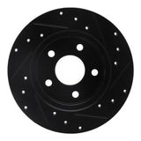 R1 Concepts 04-12 Chevrolet Malibu Rear Left Drilled & Slotted Black Brake Rotor by R1 Concepts RNC-633-53004L