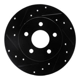 R1 Concepts 04-12 Chevrolet Malibu Rear Left Drilled & Slotted Black Brake Rotor by R1 Concepts RNC-633-53004L