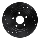 R1 Concepts 04-12 Chevrolet Malibu Rear Right Drilled & Slotted Black Brake Rotor by R1 Concepts RNC-633-53004R