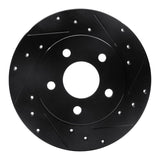 R1 Concepts 04-12 Chevrolet Malibu Rear Right Drilled & Slotted Black Brake Rotor by R1 Concepts RNC-633-53004R