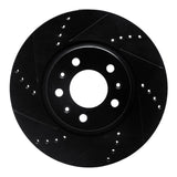 R1 Concepts 06-10 Pontiac Solstice Front Left Drilled & Slotted Black Brake Rotor by R1 Concepts RNC-633-53005L